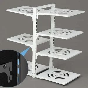 [골드스마일]주방 높이조절 수납 선반 화이트 정리함 주방용 조리기구 정리대