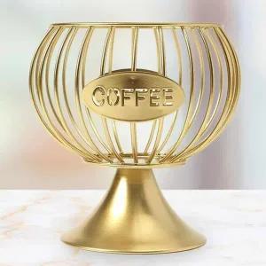 [골드스마일]커피 캡슐 보관함 골드 색상 정리 바구니 단품 보관 용기