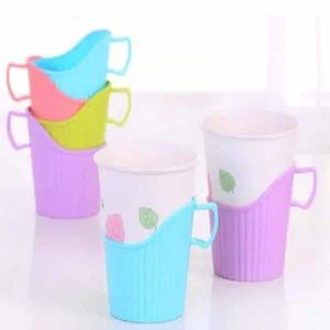 [골드스마일]커피컵 손잡이 종이컵 홀더 원터치 커피컵컵홀더 일회용 안전홀더