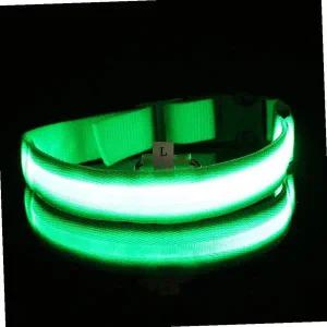 [골드스마일]강아지라이트목걸이 LED 애견 강아지 목줄(L) (그린) 야광애완견목줄