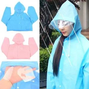 고급형 투명캡 레인코트 다회용 우비 휴대용 비옷