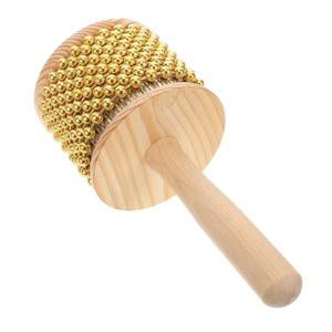 음악가와 창의적 탐험을 위한 재즈 및 디자인을 미나올룰루스 나무 카바사 타악기 메탈 비드 컴팩트 리듬 셰이커