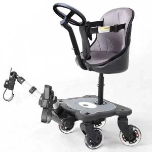 유모차 보조의자 둘째 탈착식 연장 발받침 의자 시트 바퀴