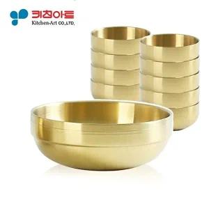 [키친아트]고품질 키친아트 금상첨화 티타늄 이중 면기 (소) 18cm 10개 밥 그릇 밥그릇 스텐레스밥그릇 WF