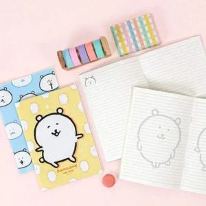 귀여운 곰 캐릭터 중철 노트 필기용 노트북 그리드 공책