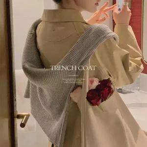 핫핑 [프리미엄/완벽한핏][MADE] 뮤지트 싱글 하프 트렌치코트