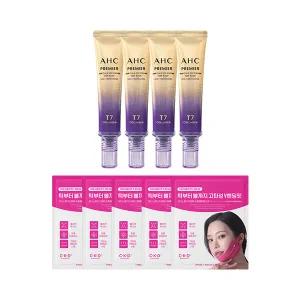 AHC 아이크림 시즌13 40ml x4 + CKD 콜라겐 턱브이라인 리프팅 마스크 5매