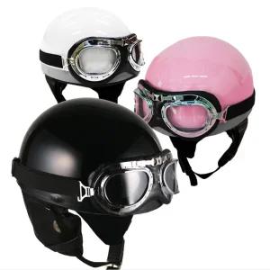 오토바이 바이크 전동 스쿠터 클래식 패션 고글모 반모 헬멧