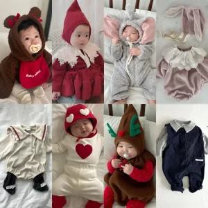 [쁘띠드엔] 예쁜 겨울신상 아기옷 신생아옷 바디슈트 우주복 백일 3개월 6개월 유아옷