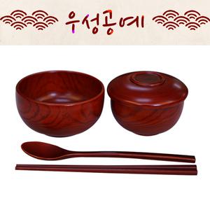 제사용 물푸레원목 반상기세트 밥그릇 국그릇 수저 5p