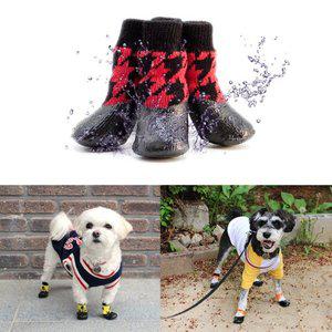 [갓샵]강아지 방수 양말 겸 신발 [3color 애견 소형견 산책용 미끄럼 방지 장화]