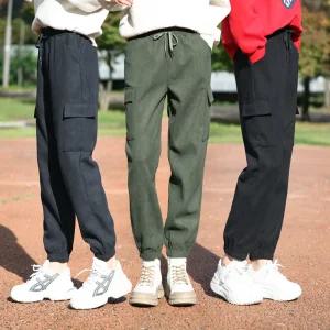  동대문스타일 골덴기모 스판 카고조거 밴딩 팬츠 여성 겨울바지 OB3519(기모)