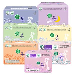 유기농본 100% 유기농 순면커버 생리대 중형 26Px3팩 외 중형/대형/오버나이트/팬티라이너/입오버