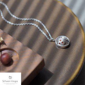 [실버링고]실버925 1월탄생석 무당벌레모양목걸이 가넷레이디버그N