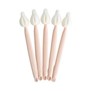 베이비앤아이 크림 스펀지 롱젖꼭지솔, 코랄핑크, 5개