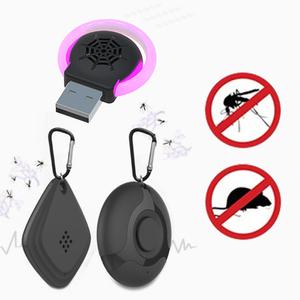 M USB 휴대용 초음파 주파수 모기 퇴치 고리 걸이 퇴치기 등산 캠핑 벌레 해충 기피 모기기피제