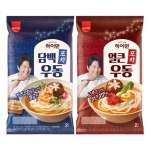 (삼립) 하이면 신포차우동 담백한맛 5봉 + 얼큰한맛 5봉 (총10봉) / 포차우동 담백우동 얼큰우동