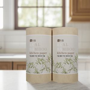 휴홈 대나무 키친타올 3겹 140매 4개 점보롤 대용량