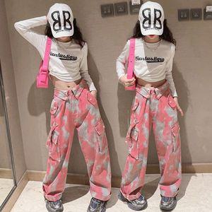 세련된 핑크 주니어 아동 방송 댄스복 초등 공연 걸그룹 춤 화려한 아이돌 키즈 힙합 재즈 댄스 힙합