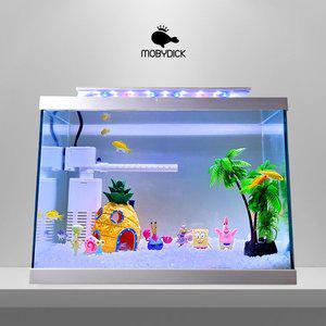 [모비딕]안핑크 스폰지밥 풀세트어항+조명포함 화이트에디션 (SPL-360W)