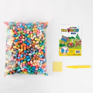 미니플레이콘 옥수수콘 물로붙이는콘 2000p 혼합 놀이 물부치 미술키트