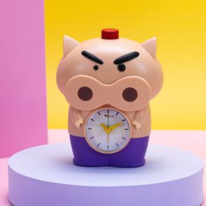 짱구 부리부리 탁상 알람 시계 책상 무소음 아날로그 시계 캐릭터 CSC-A02