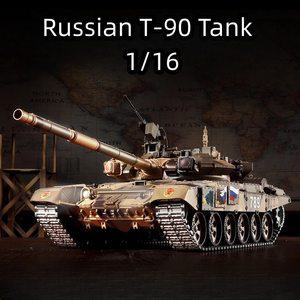 Henglong 1:16 러시아 메인 배틀 Rc 탱크 시뮬레이션 음향 효과, 적외선 전투 오프로드 클라이밍 완구, 393