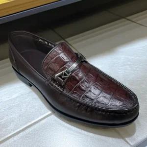 남성 발편한 프리미엄 로퍼 구두 수제화 악어문양 천연 소가죽 제작 발볼 조절가능 국내제작