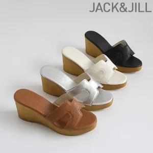 잭앤질 소가죽 슬림 웨지샌들(JB4316)