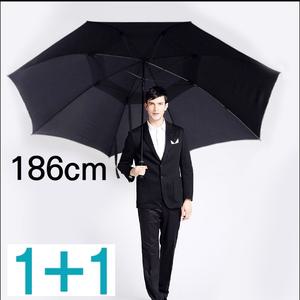 1 + 1   국내최대 186cm 이중천 자동 골프우산   초대형우산  의전용우산  자체제작