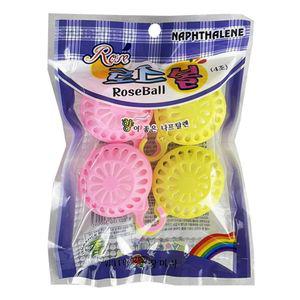 [2차 재입고] 장미 나프타린 로즈볼 좀약 나프탈렌15g X 4입 - O
