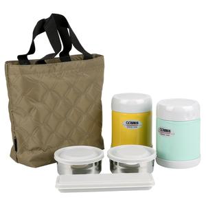 코스모스 WJ-105 따끈트윈 보온도시락 410ml+410ml 국산 스텐  죽통