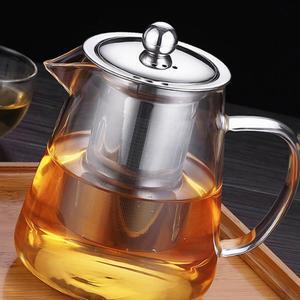 티써머 내열유리 가정용 차 보이차 주전자 티팟 450ml