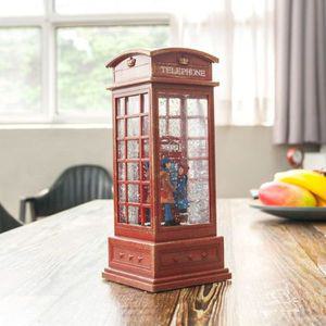 [제이큐]크리스마스 시즌 공중 전화 연인 LED 워터볼 오르골