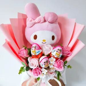 대형 인형꽃다발 산리오 뉴마이멜로디 핑크 졸업 어린이 킨더조이꽃다발