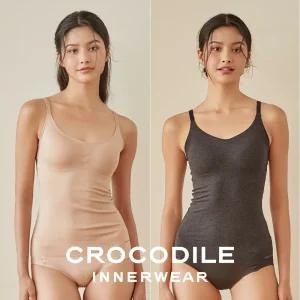 [크로커다일] 감탄브라 써모라이트모달 히트탑2종 베이지 차콜그레이 CDWTB4O