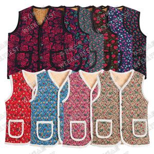 융털 누빔 촌캉스 꽃무늬 할머니 김장 조끼 겨울옷 김장