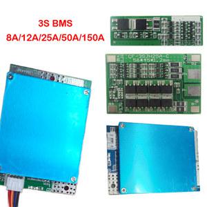 이온 Lipo 보호 보드 대용량 전류 18650 BMS 모듈 PCB 회로 요금 잔액 3S 12V 150A 50A 25A 12A 8A