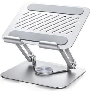 책상용 UGREEN 아이패드 호환 스탠드 360 회전 베이스가 있는 태블릿 및 조절 가능한 듀얼 막대 지원 홀더 PRO 13 12 9 11 AIR MINI 6 5 실버와 호환됩니다