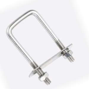 스텐레스 각파이프 고정 ㄷ자볼트 M6 U자형 사각 U클램프 디볼트 유볼트 롱유볼트 롱디볼트