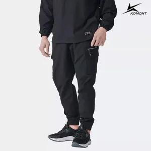 [코몽트] 남성 밴딩 조거 카고 팬츠 블랙