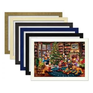 디즈니 킨케이드 미키와 친구들의 크리스마스 퍼즐 1000P+우드 액자 세트