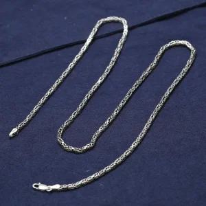 S925 순은 남성 여성 커플목걸이 스털링 실버 용골 체인 수제 보석 쥬얼리 넥 링 액세서리