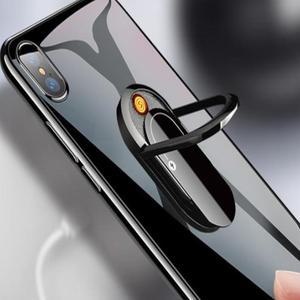 휴대폰 접착식 충전 핸드폰 라이타 usb 라이터 지문모양 스마트폰 폰홀더 스마트링