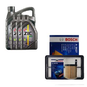 SK지크 제네시스G80 RG3 2.5 가솔린 터보 지크 X7 제로 0W30 7L SP 보쉬 필터 엔진오일세트