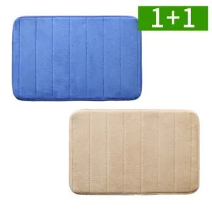 [1개+1개] 극세사 메모리폼 발매트 60x40cm 주방 욕실 현관 매트