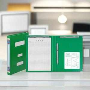 문화 원터치 청스프링 화일 A4 서류철 클립보드 화일철 서류 꽂이 사무용 (녹색)