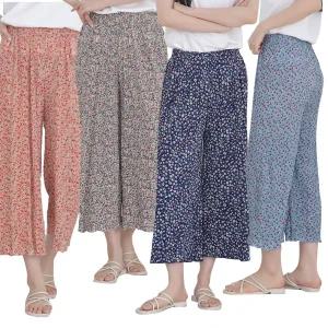 여성 8부 꽃주름 몸빼바지 쿨 냉감 아이스 여름 밴딩팬츠 긴 작업복 꽃 밭일 할머니 엄마룩 촌캉스