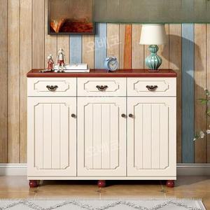 원목신발장 우드캐비닛 유럽풍 엔틱 화이트 정리장 빈티지 인테리어 거실장