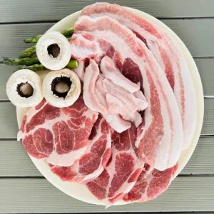 캠핑용 숯불용 실속 돼지고기 3종 바베큐 세트 삼겹살,목살,항정살 1.2kg 캠핑고기 